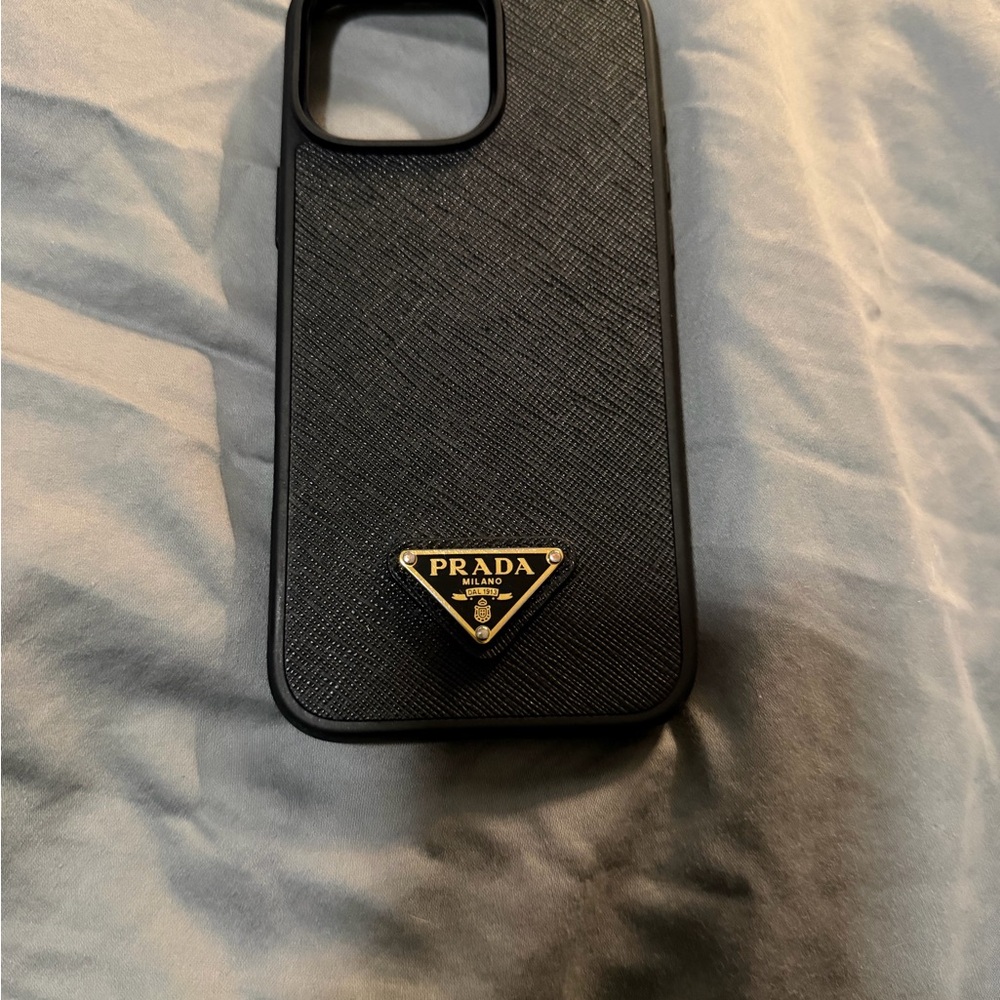 Prada Textured Black Phone Case